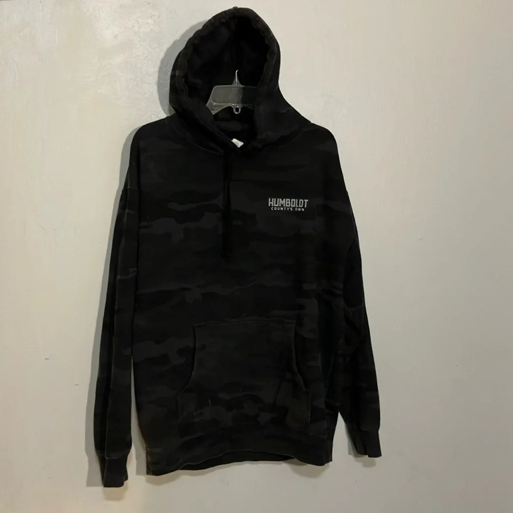 Humboldt California heavy fleece lined pullover hoodie with native logo large